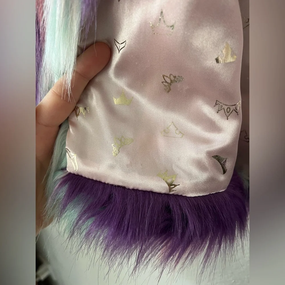 Disney Princess Faux Fur Coat Pink, Purple, Blue Girls Size 7/8